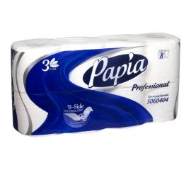 Туалетная бумага FOCUS 3-слойная, 8 рулонов в упаковке, с тиснением, белая H-5036905 