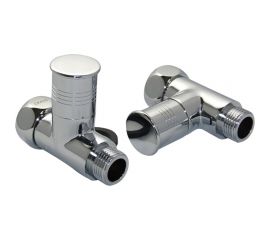 Прямой кран-вентиль SMT ручка колпачок, хром, 1х1/2 г/ш, 2 шт 8831SCH0410/2C 