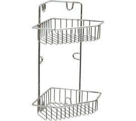 Полка для ванной комнаты Аквалиния угловая, 2-х ярусная 08.Х-001 