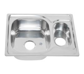 Мойка MELANA 6350S 0,8/180 1,5-я чаша врезная, прямоугольная с сифоном 226 t 10 