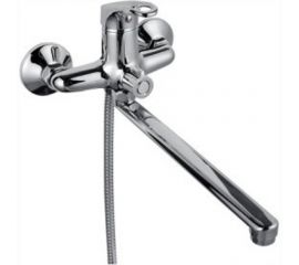 Смеситель для ванны MYNAH однорычажный, поворотный плоский 350 мм, латунь M2240 