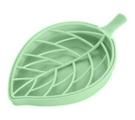 Мыльница SANTRADE Лист с поддоном, зеленый 0585 
