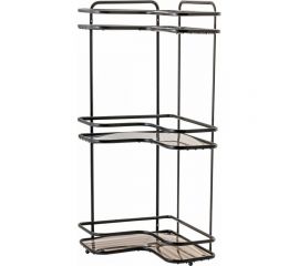 Полка SWENSA TERMO угловая, 27х27х62 см, 3 яруса, черный, металл/пластик SWR-1004-03-BLK 