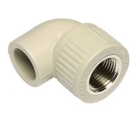 Угольник RTP PN25 комбинированный, внутренняя резьба, D25х3/4 мм, серая 11041 