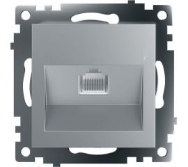 1-местная компьютерная розетка STEKKER RJ-45 (механизм), GLS00-7107-03, серия Катрин, серебро 39585 