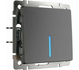 Одноклавишный выключатель WERKEL с подсветкой, графит, рифленый W1110104 a050749 