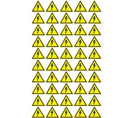 Наклейка знак электробезопасности REXANT Опасность поражения электротоком 25x25x25 мм 100 шт 56-0006-1 