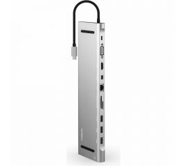 Адаптер Rombica Type-C Station USB 3 0 m-1 Type-C DC+3 Usb3 0 f+HDMI+miniDP+VGA+LAN+mSDXC+3 5mm TC-00160 