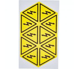 Наклейка знак электробезопасности Опасность поражения электротоком REXANT 50x50x50 мм 50шт 56-0006-2 