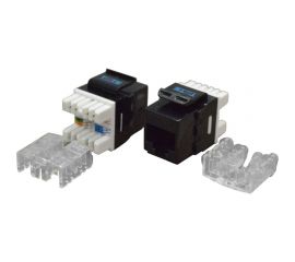 Модуль Keystone RJ45, кат.6, UTP, 180 градусов, черный, TWT-OK45UTP180/6-BK 