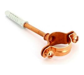 Хомут для труб Uni-Fitt 22 медный со шпилькой и дюбелем 851R2200 