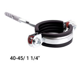 Хомут с EPDM уплотнителем UWS 40-45 мм, 1 1/4"", с гайкой М8, в комплекте ш+д 022.114.S 