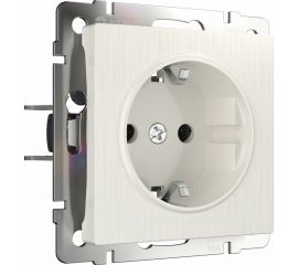 Розетка WERKEL W1171013 с заземлением перламутровый рифленый a051184 