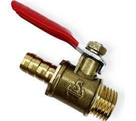 Краник латунный наружная резьба 1/4"", елочка 8 мм ARMA BV M1/4-08 