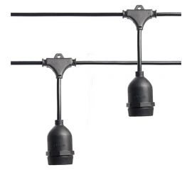 Уличная гирлянда FERON CL50-13-1, Евро белт-лайт на подвесах, 230 В, черный, IP65, 13 м 41826 