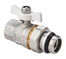 Шаровой кран MVI полнопроходной, прямой с полусгоном с самоуплотняющимся кольцом 1/2"" BV.521.04 