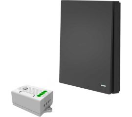 Беспроводной 1-клавишный выключатель GRITT Evolution черный комплект: 1 выключатель, 1 реле, 1000Вт, IP67 14109 