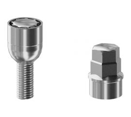 Болты секретки M14x1,50x28 мм, Сфера вращ 2 кл хром 004, 4 шт SKYWAY S10701004 