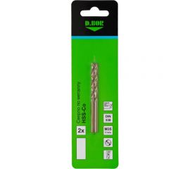 Сверло по металлу COBALT 5%, HSS-Co, DIN 338 1х12х34 мм, 2 шт D.BOR D-TD-338-CO5-010-02 