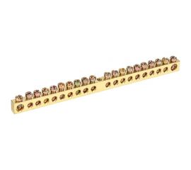 Шина PEN земля-ноль REXANT 6x9 мм 20/1 20 групп/крепеж по центру 11-2362 