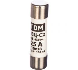 Плавкая вставка TDM ПВЦ-С2 10х38 aR быстродействующая 25А SQ0729-0046 