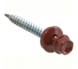 Кровельные саморезы с буром Стройбат 4,8x35 темно-красный 60 шт 203581 
