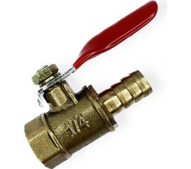 Краник шаровой латунный внутренняя резьба 1/4"", елочка 8 мм ARMA BV F1/4-08 