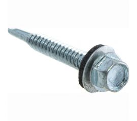 Кровельные саморезы с буром Стройбат 5,5x32 белый цинк 60 шт 222941 