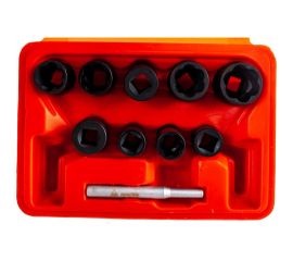 Набор торцевых головок для поврежденных гаек и болтов 10-19мм, кейс, 10шт МАСТАК 109-30010C 
