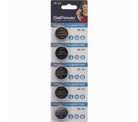 Батарейка GoPower CR2025 BL5 Lithium 3V (5/100/2000) 00-00015604 