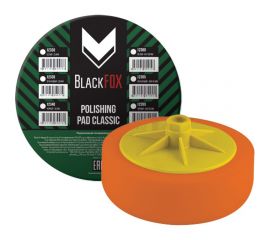 Полировальник поролоновый CLASSIC 150х50 мм, М14, универсальный, оранжевый BlackFox 12385 