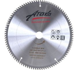 Диск пильный по ламинату и дсп (300х30 мм; 100T; б/рез) АТАКА 8078100 