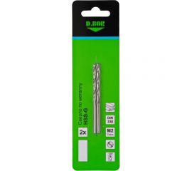 Сверло по металлу шлифованное HSS-G DIN 338 2х24х49 мм, 2 шт D.BOR D-TD-338-HSS-020-02 