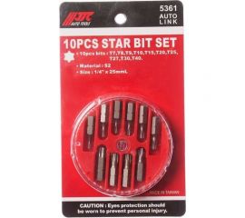 Набор вставок в боксе 1/4 DR торкс T7-T40 10шт JTC 5361 