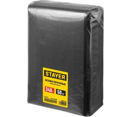 Строительные особопрочные мусорные мешки STAYER Heavy Duty 240 л, 50 шт 39154-240 