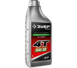Минеральное масло ЗУБР Extra 4Т-30 1 л, для 4-тактных двигателей 70613-1 
