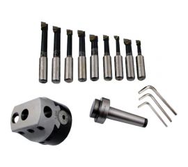 Головка расточная d 50 мм, D расточки 10-70 мм, КМ2 с комплектом резцов Т15К6 из 9шт CNIC 55043 