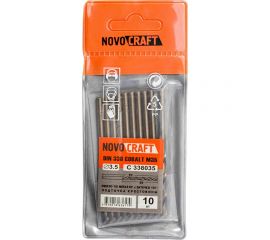 Сверло среднее по металлу (10 шт; 3.5х70х39 мм; Кобальт M35; DIN 338) Novocraft C338035 