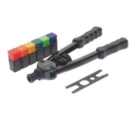 Двуручный резьбовой усиленный заклепочник ROCKFORCE L - 320мм, резьбовые адаптеры - М3-М10 RF-67804 