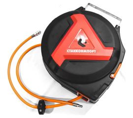 Шланг на самоскручивающейся катушке 10/15 мм, 15 метров СТАНКОИМПОРТ HR01015HPVC 