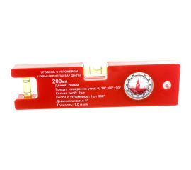 Уровень Спец 200 мм, с угломером, 2 колбы, магнит, пластиковый корпус 3764-F 