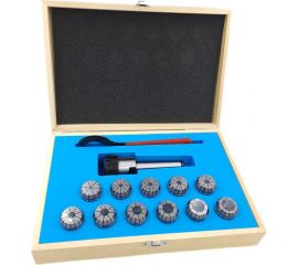 Патрон цанговый КМ3 с набором цанг ЕR 32 11 шт, 4-20 мм TORNERI 041901 