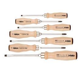 Набор ударных отверток SL/PH/PZ с деревянной рукояткой, 7 шт Felo 33597198 