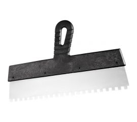 Шпатель из нержавеющей стали, 350 мм, зуб 6x6 мм, пластмассовая ручка СИБРТЕХ 85468 