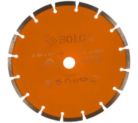 Диск алмазный BASIC сегментный по железобетону (230х22.2 мм) Solga Diamant 12803230 