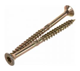 Конструкционный шуруп для дерева ЕВРОПАРТНЕР с фрезой, потай., ж/п, Torx 25, 5,0x50 + бита, 80 шт. B3 0038 