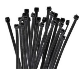 Кабельная стяжка хомут HLT 200x2,5 мм,черный, нейлон, уп. 100 шт. 4670042793626 