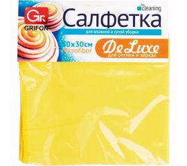 Салфетка из микрофибры для стекла GRIFON De Luxe 30x30 см, 1 шт. в упаковке 900-015 900-015/1 