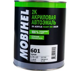 Краска Mobihel 601 Черный 2К, акриловая, банка, 0.75 л 41677302 