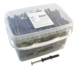 Дюбель-гвоздь Качественный КРЕПЕЖ 8х60 мм потайной бортик 180 шт 2000621 КЧ 